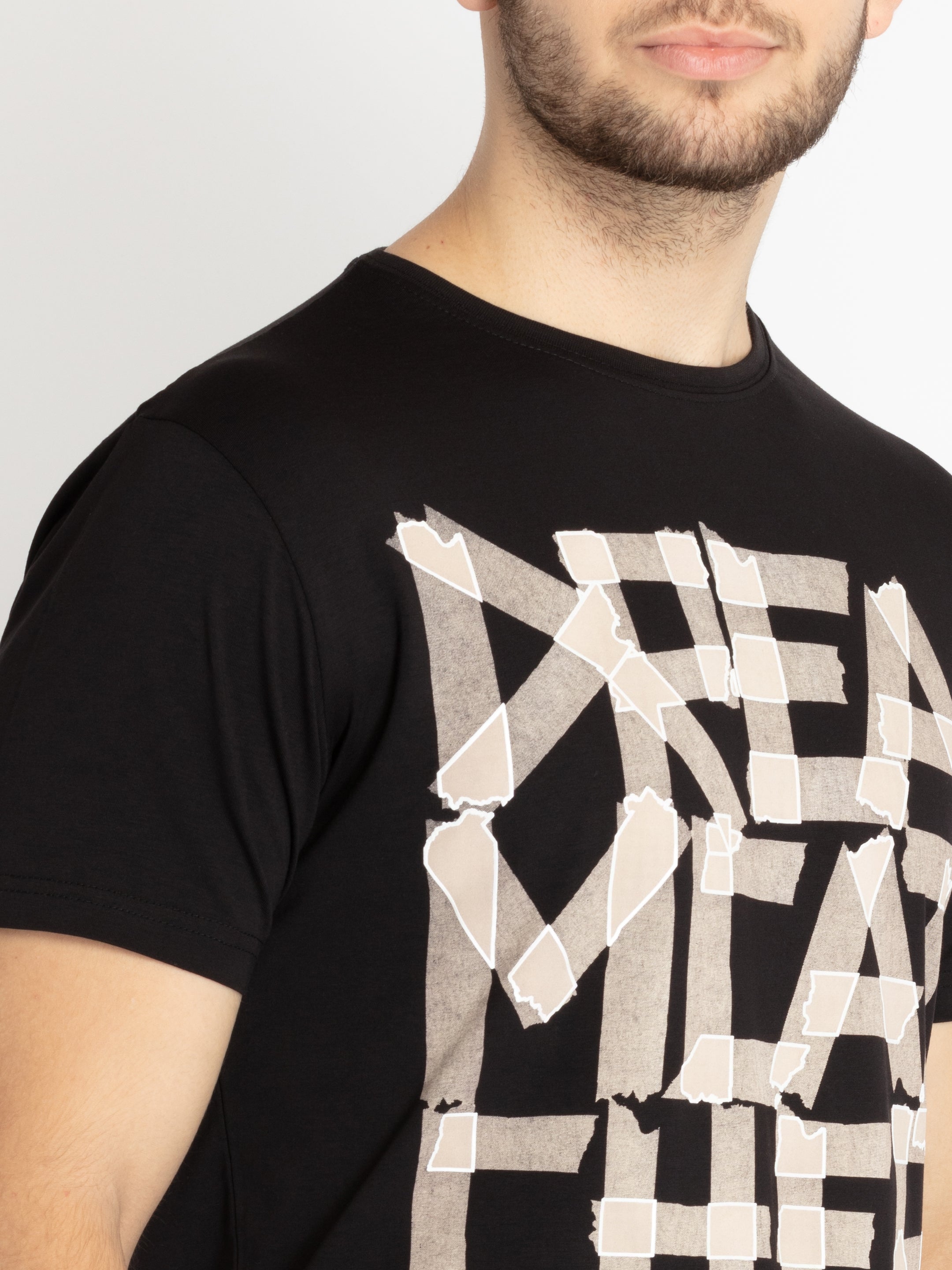 Mens Printed Round Neck T-shirt