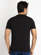 Mens Front Printed Round Neck T-shirt