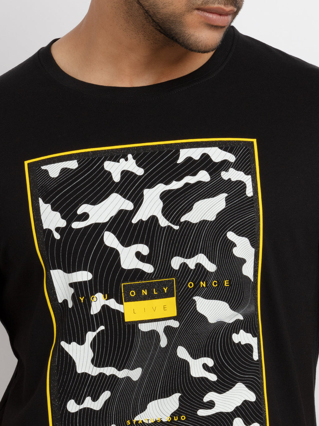 Mens Printed Round Neck T-shirt