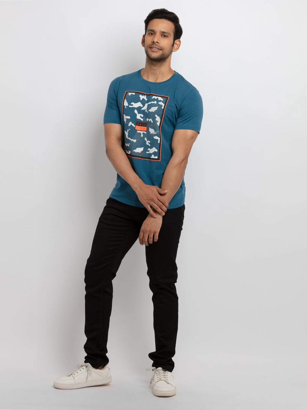 Mens Printed Round Neck T-shirt