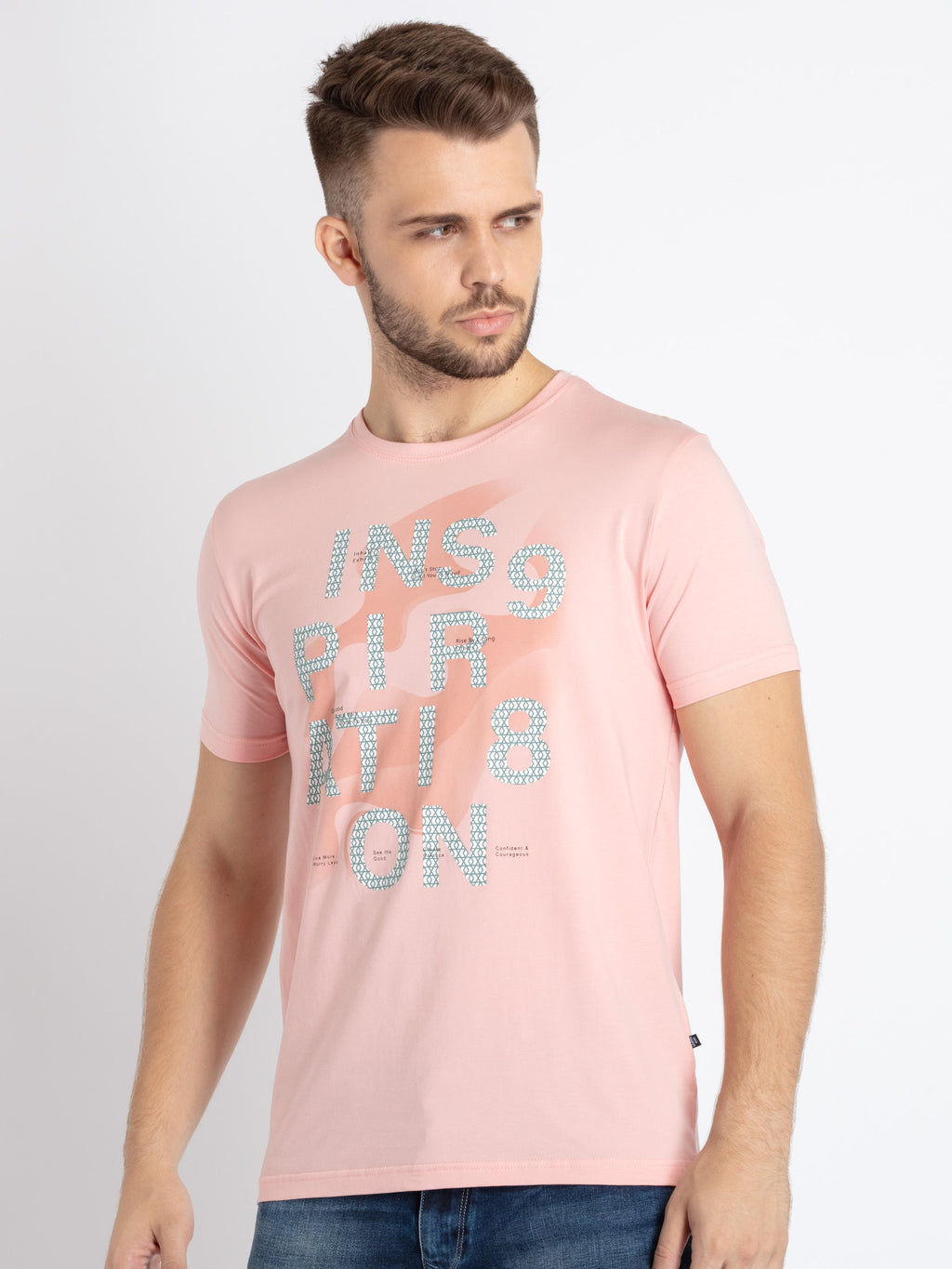 Mens Printed Round Neck T-Shirt