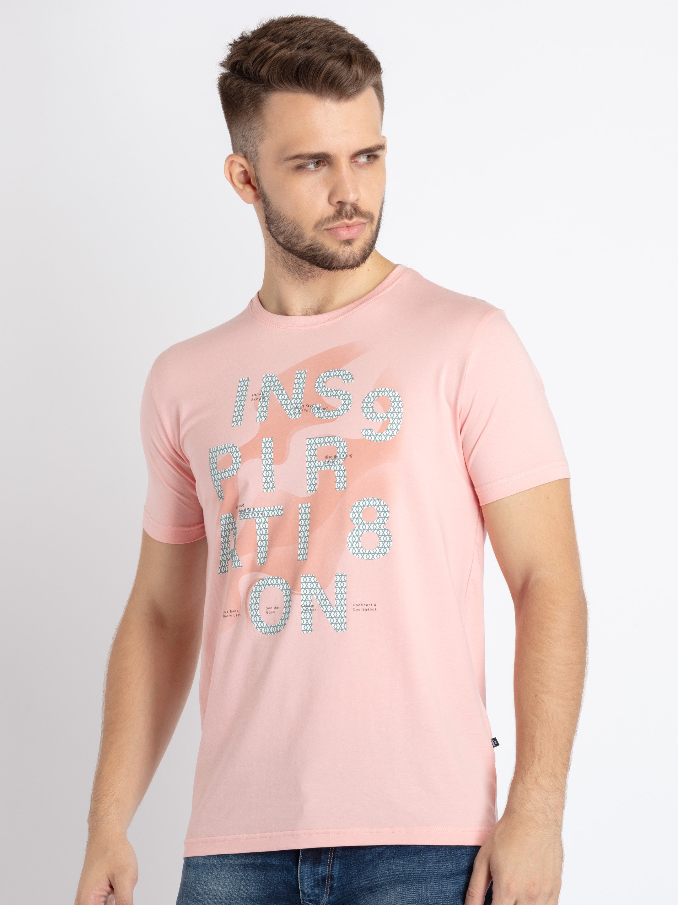 Mens Printed Round Neck T-Shirt