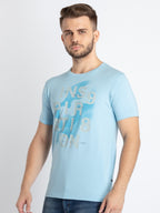 Mens Printed Round Neck T-Shirt