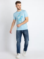 Mens Printed Round Neck T-Shirt