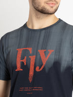 Mens Printed Round Neck T-shirt