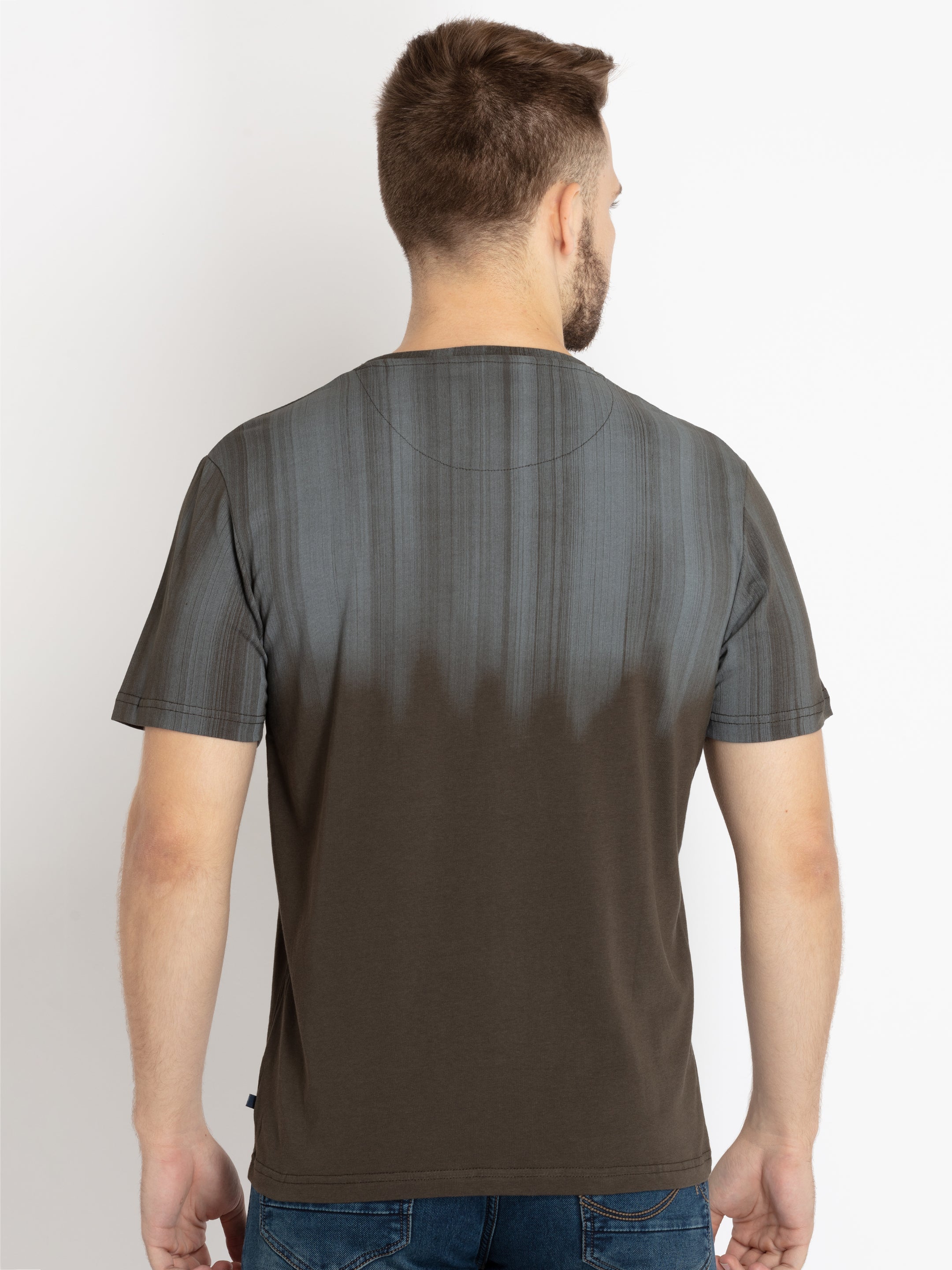 Mens Printed Round Neck T-shirt