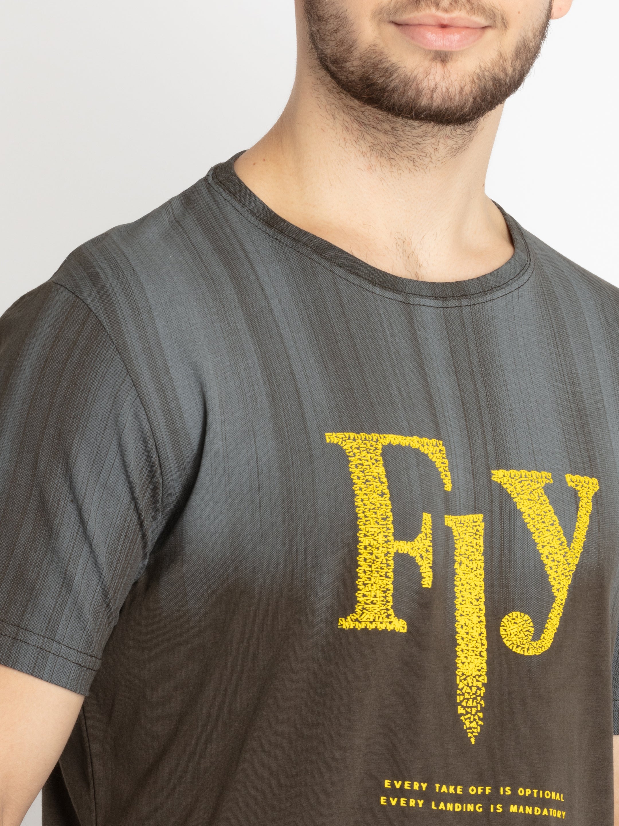 Mens Printed Round Neck T-shirt