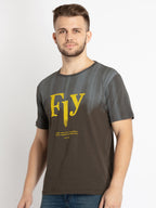 Mens Printed Round Neck T-shirt