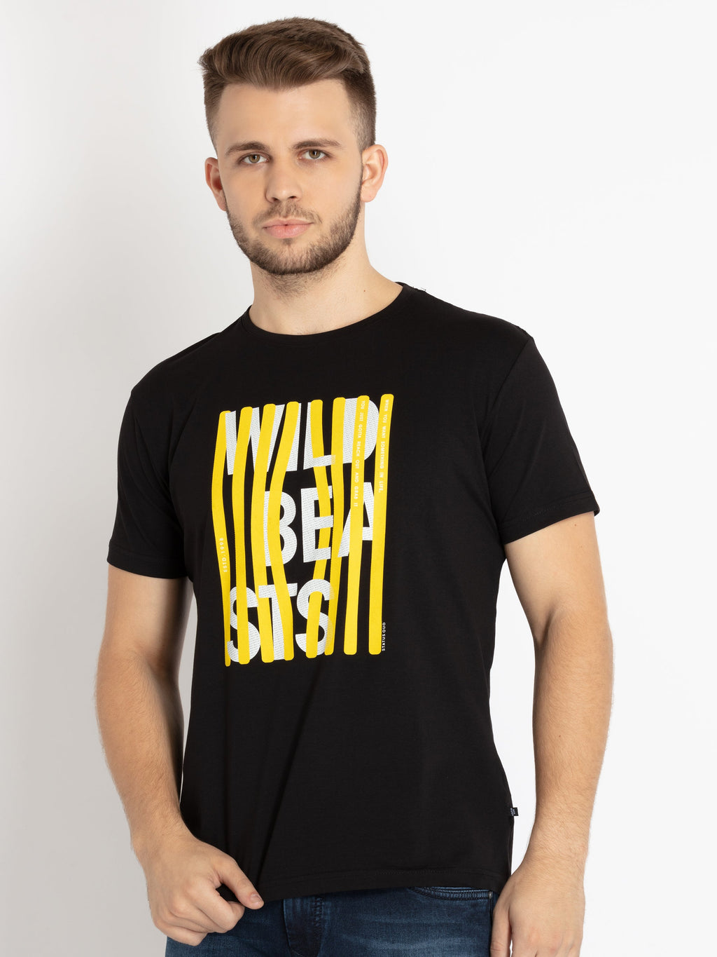 Mens Printed Round Neck T-shirt