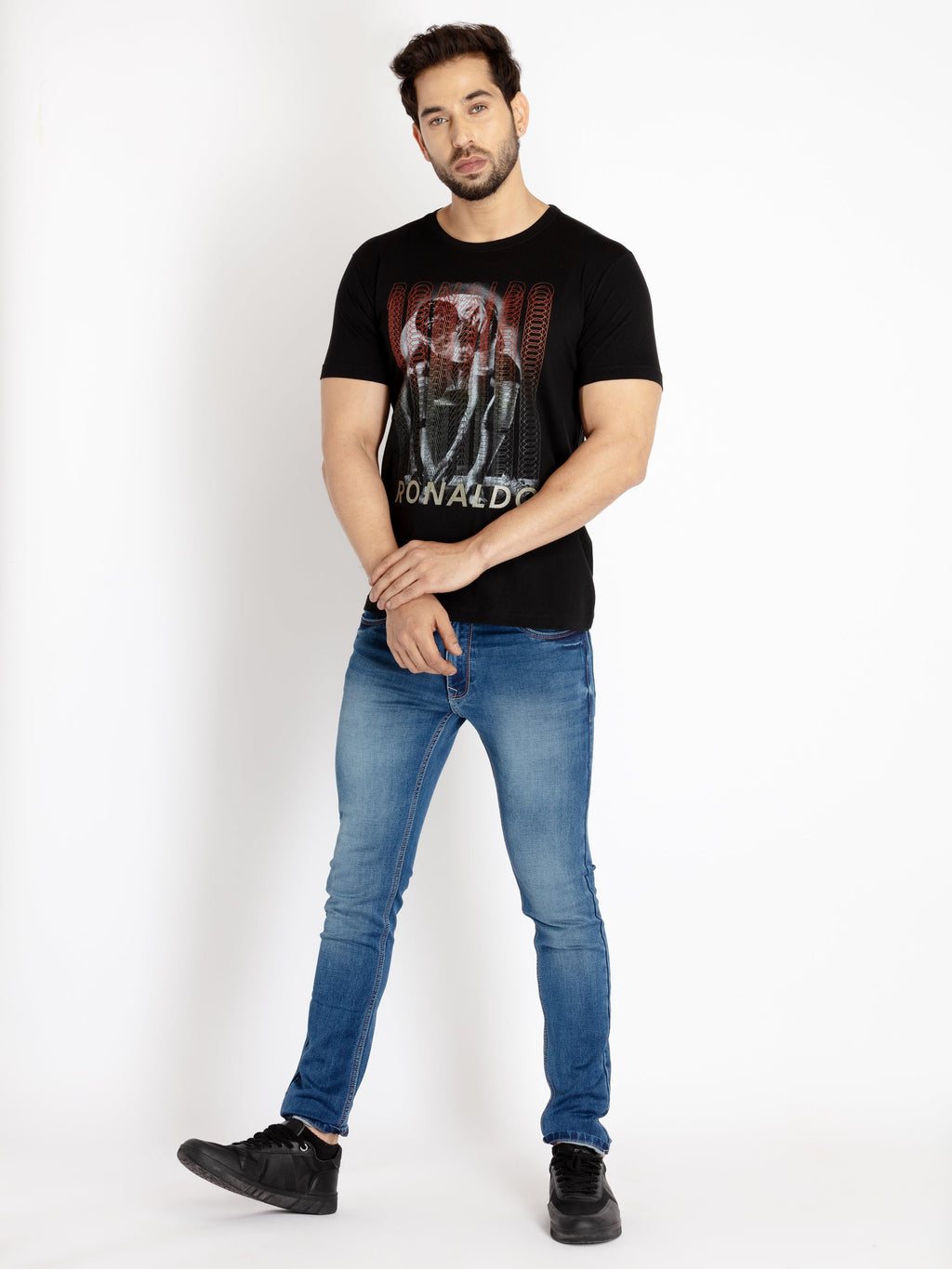 Mens Printed Round Neck T-shirt