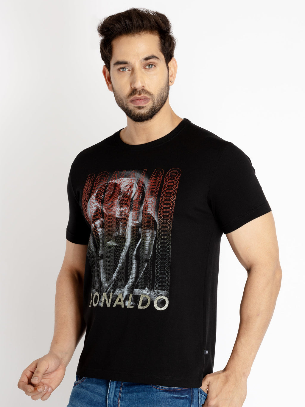 Mens Printed Round Neck T-shirt