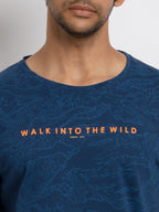 Mens All Over Printed Round Neck T-shirt
