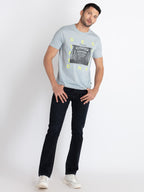 Mens All Over Printed Round Neck T-Shirt