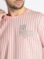 Mens Striped Round Neck T-Shirt