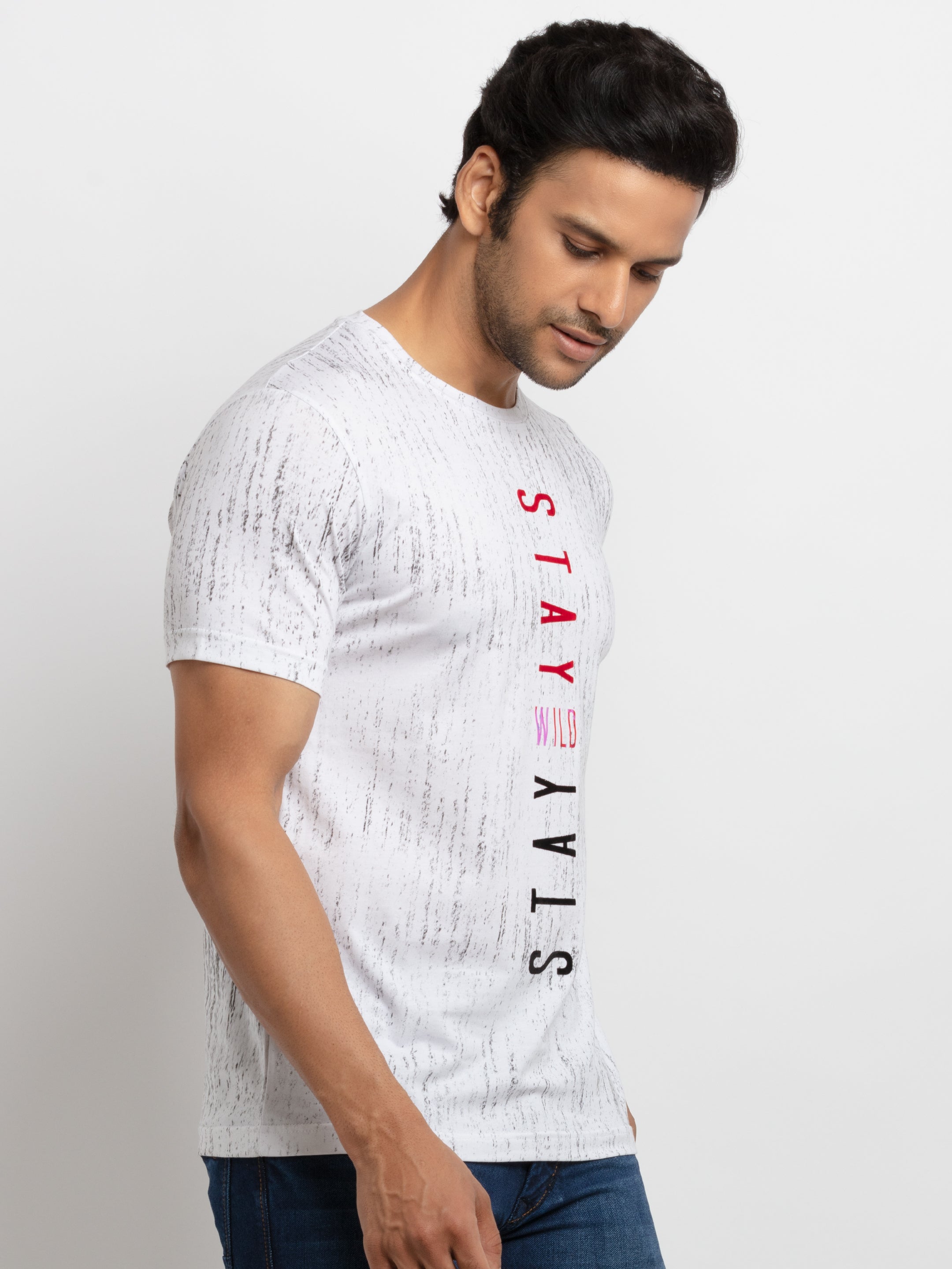 Mens Printed Round Neck Tshirt