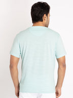 Mens Front Printed Round Neck T-shirt