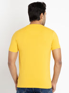 Mens Front Printed Round Neck T-shirt