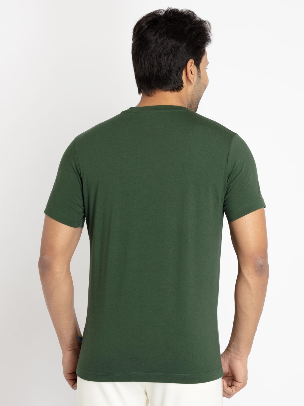 Mens Front Printed Round Neck T-shirt