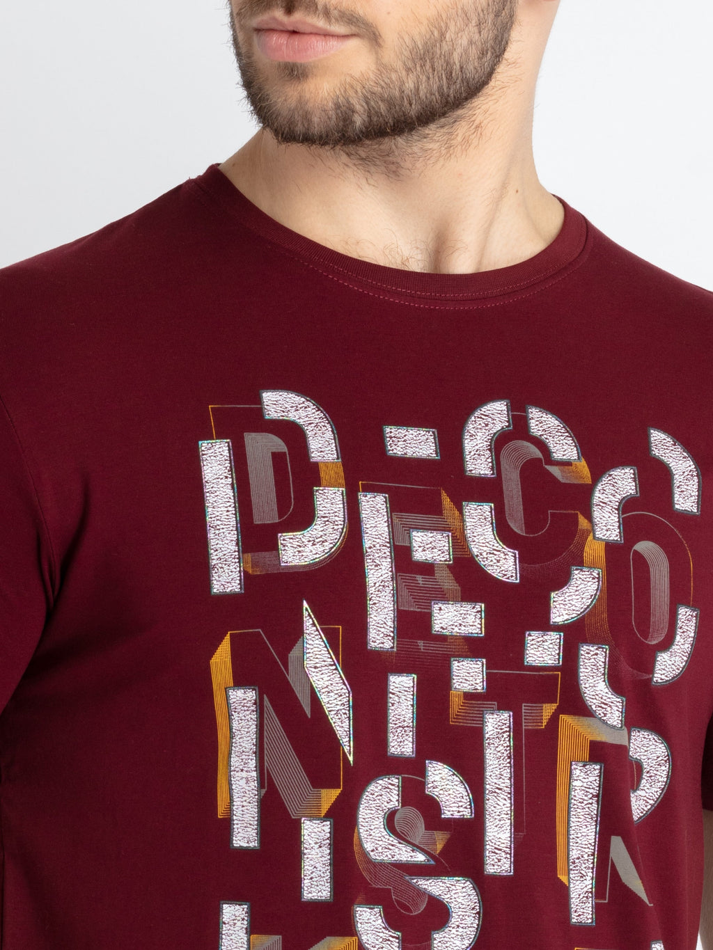 Mens Printed Round Neck T-Shirt