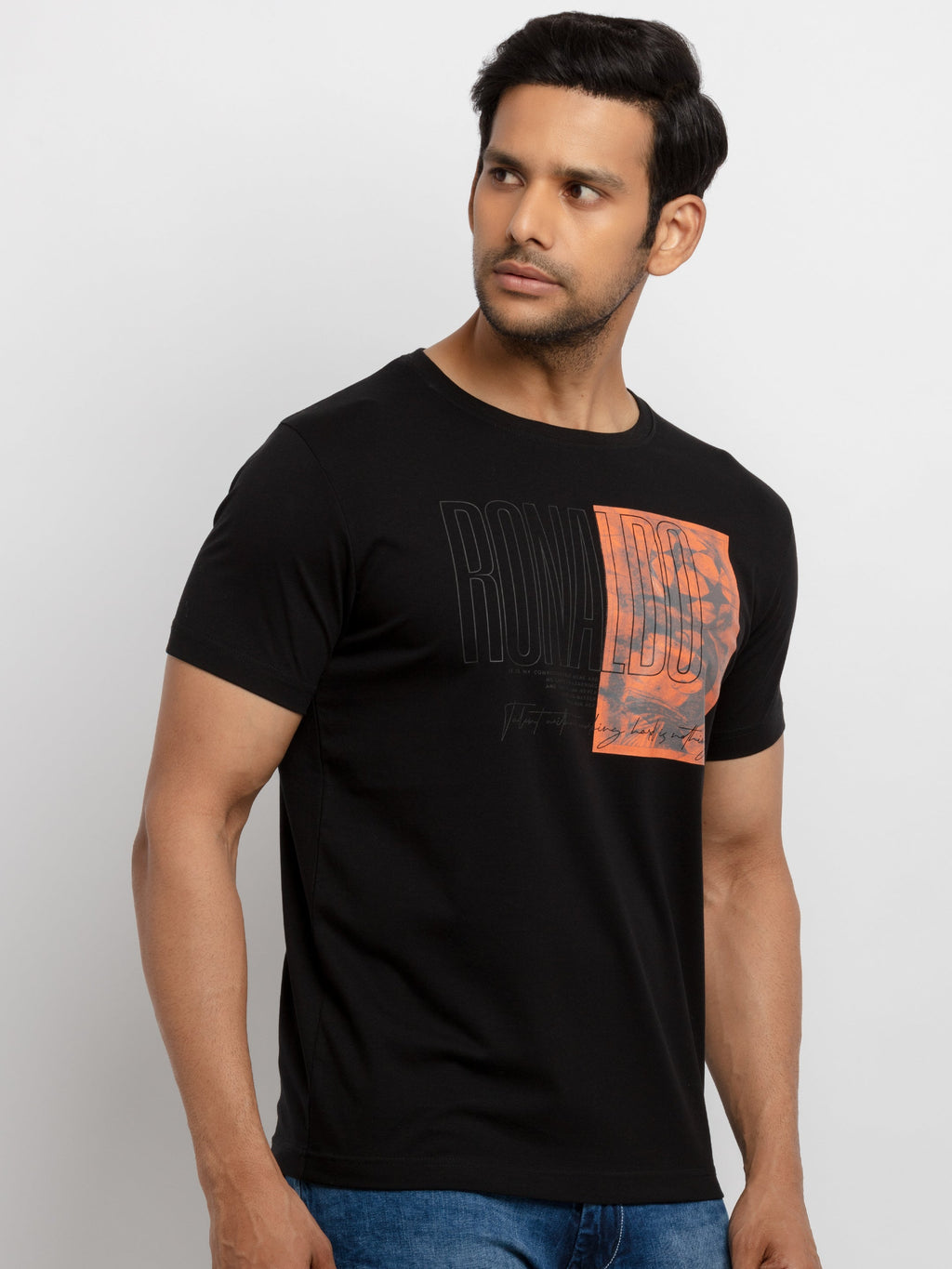 Mens Printed Round Neck T-shirt