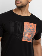 Mens Printed Round Neck T-shirt