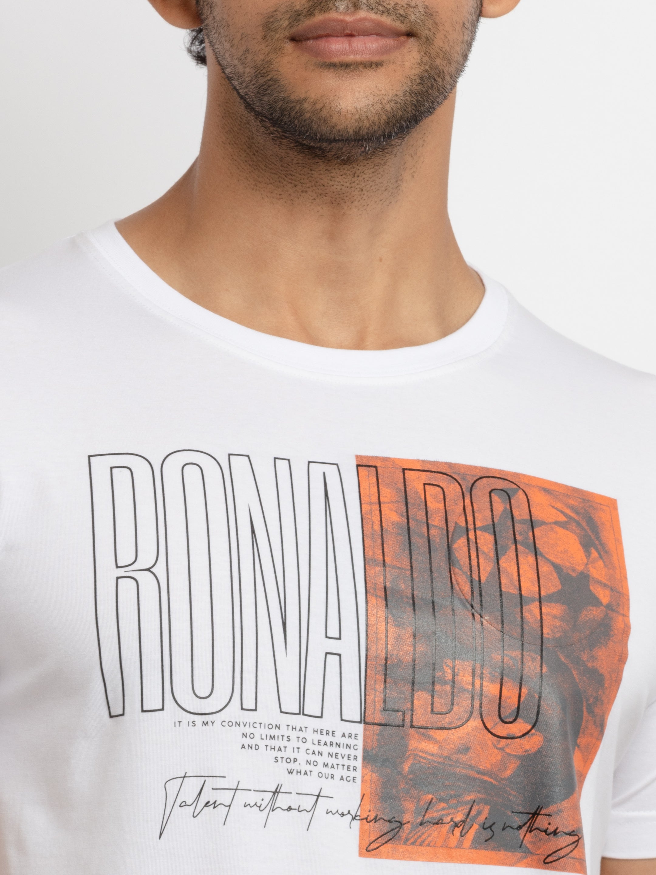 Mens Printed Round Neck T-shirt