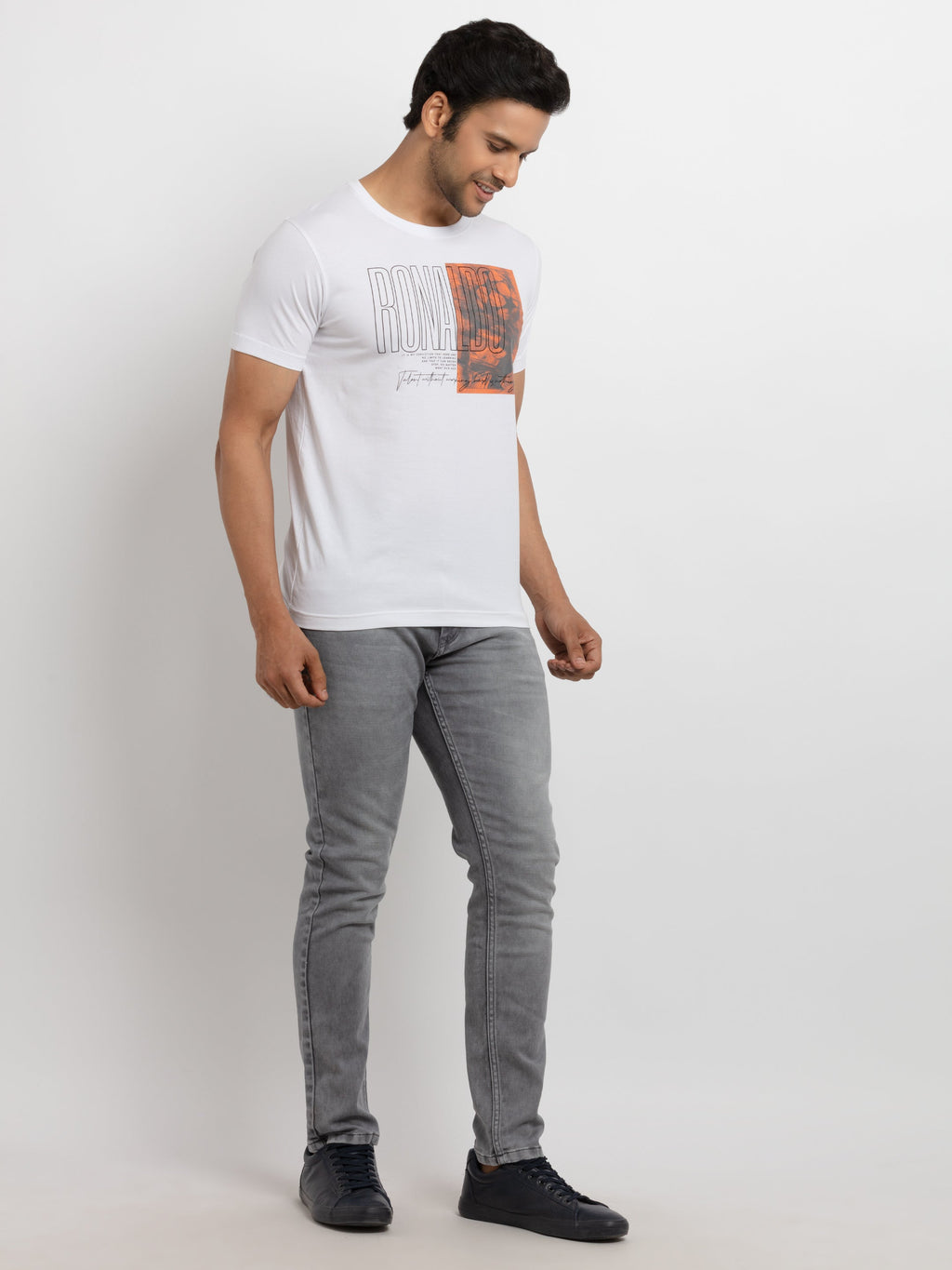 Mens Printed Round Neck T-shirt