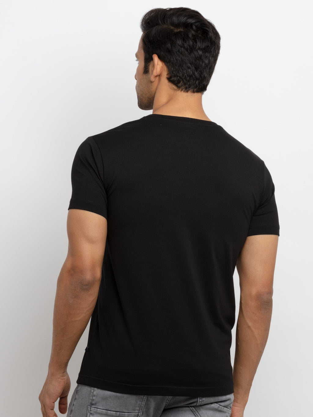 Mens Printed  Round Neck T-shirt