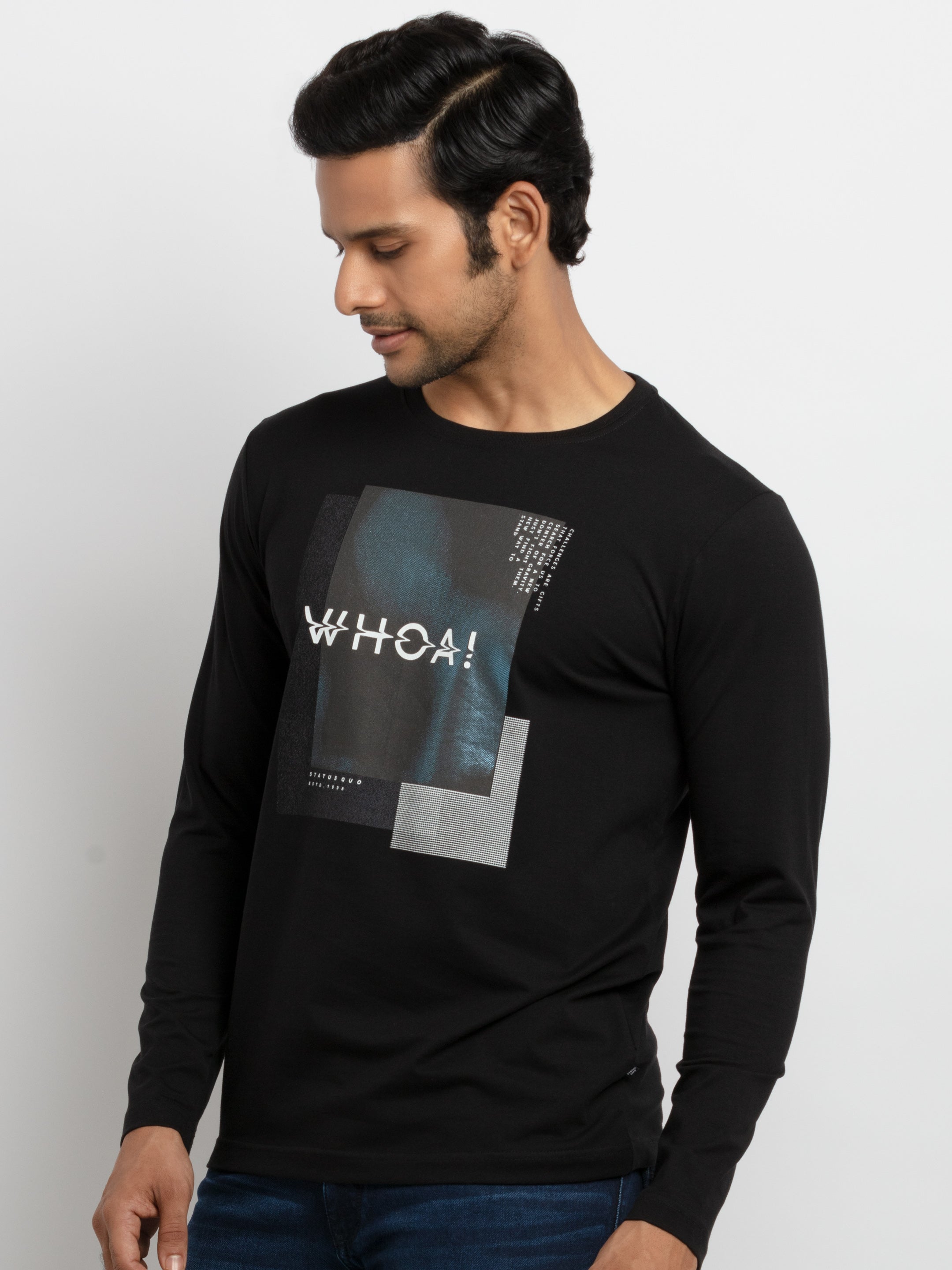 Mens Printed Full Sleeves T-shirt Secondary image
