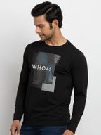 Mens Printed Full Sleeves T-shirt