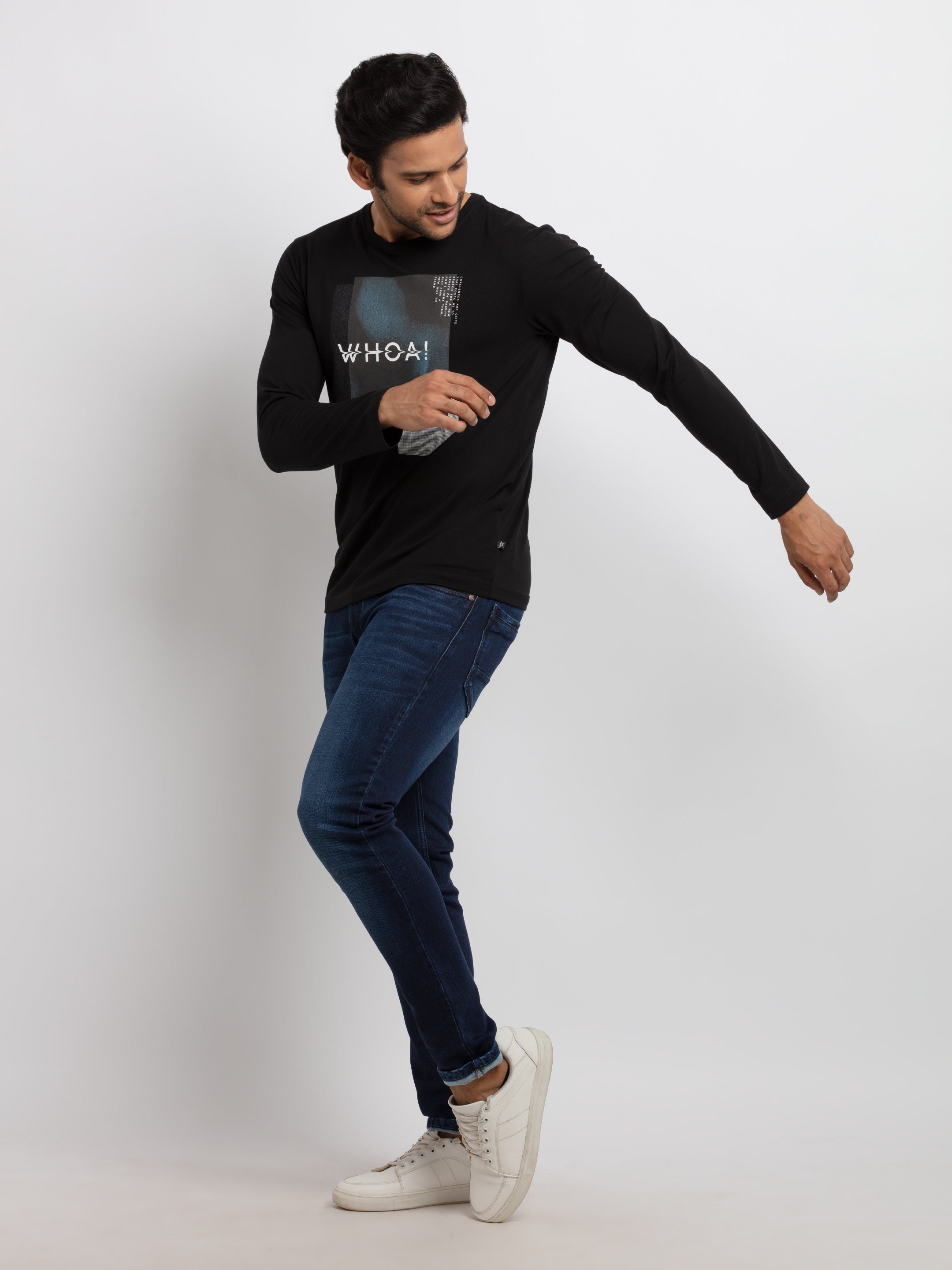 Mens Printed Full Sleeves T-shirt