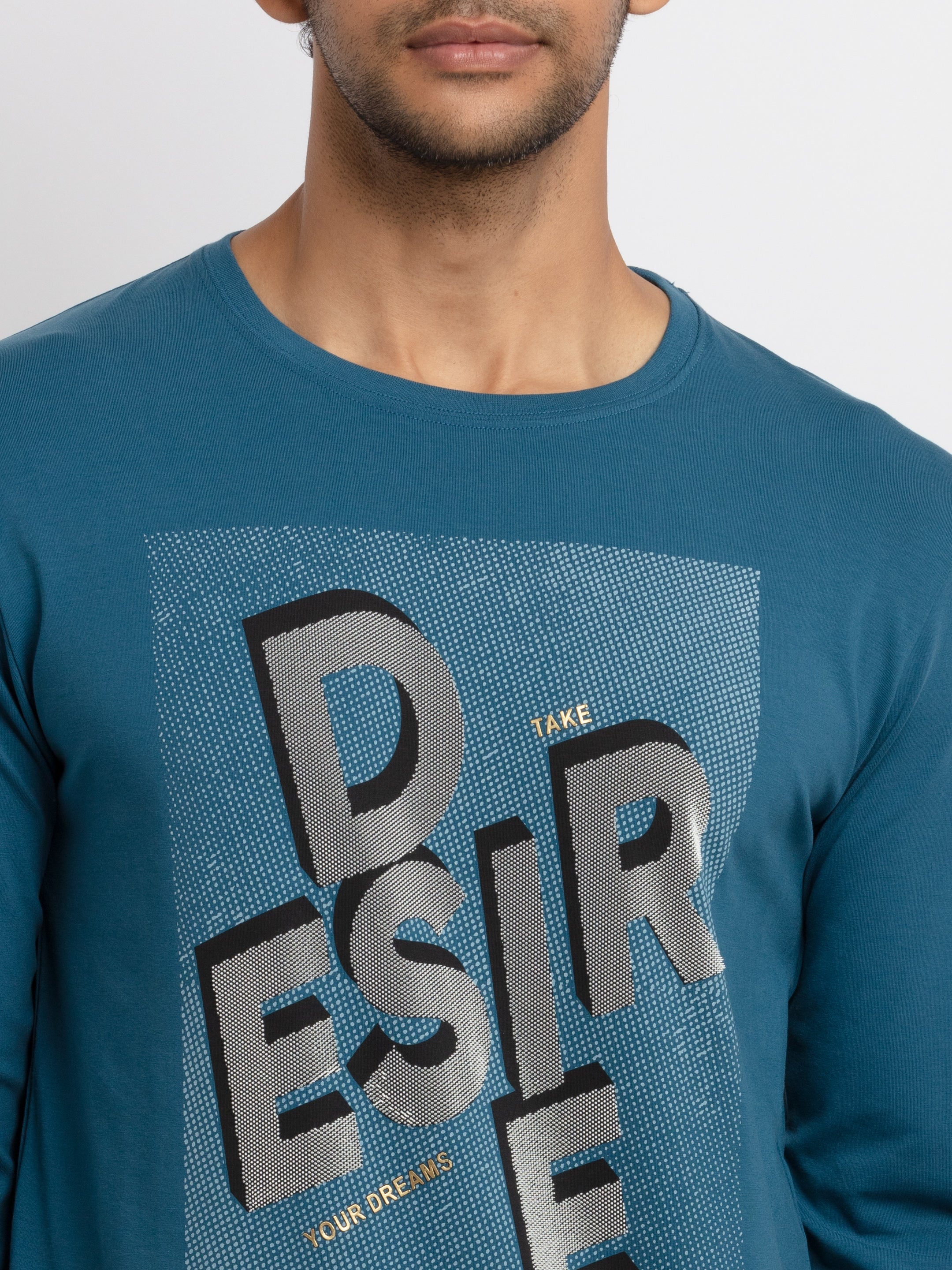 Mens Printed Full Sleeves T-shirt