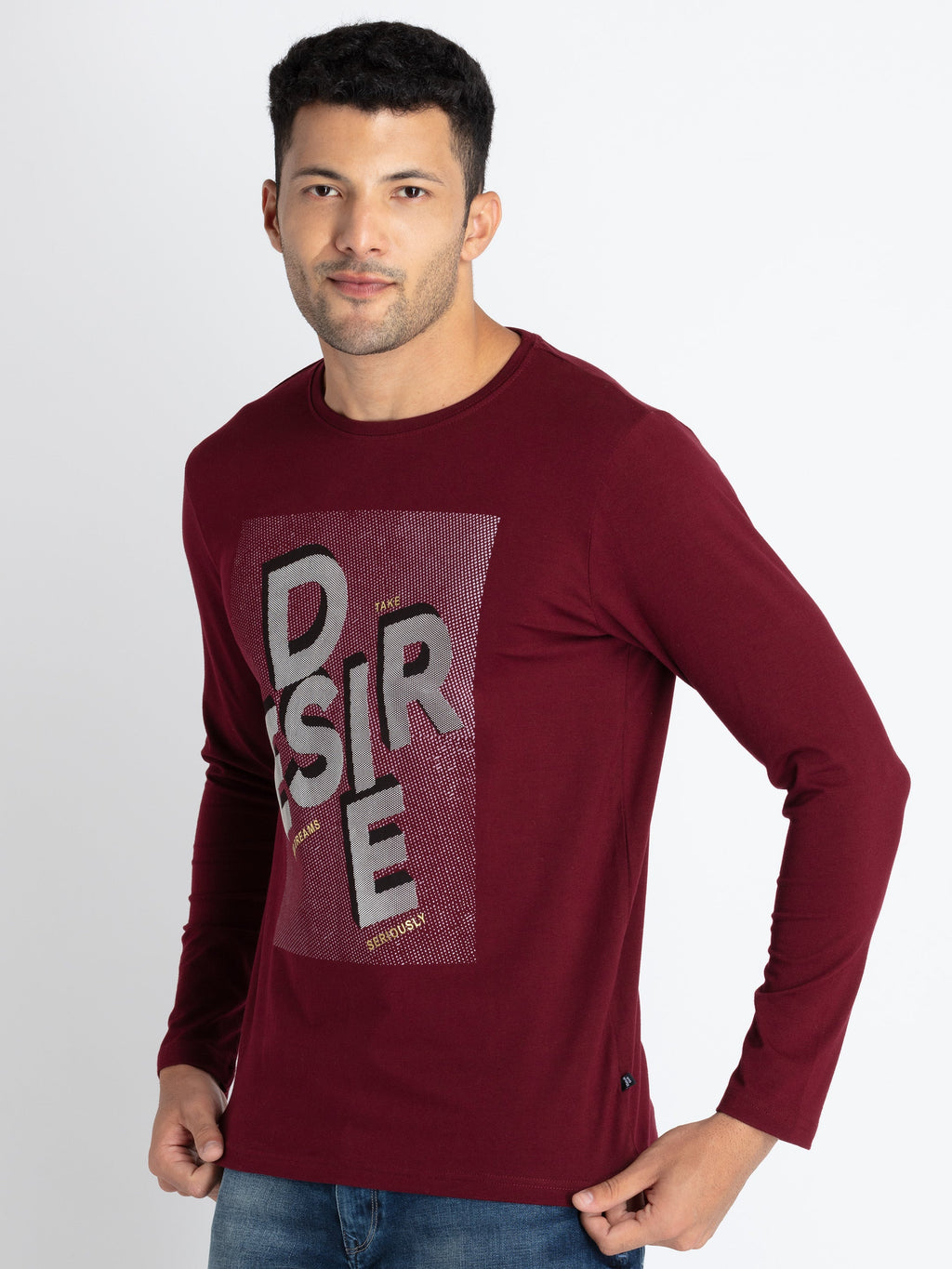 Mens Printed Round Neck T-Shirt