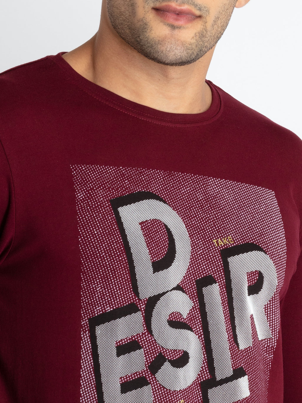 Mens Printed Round Neck T-Shirt