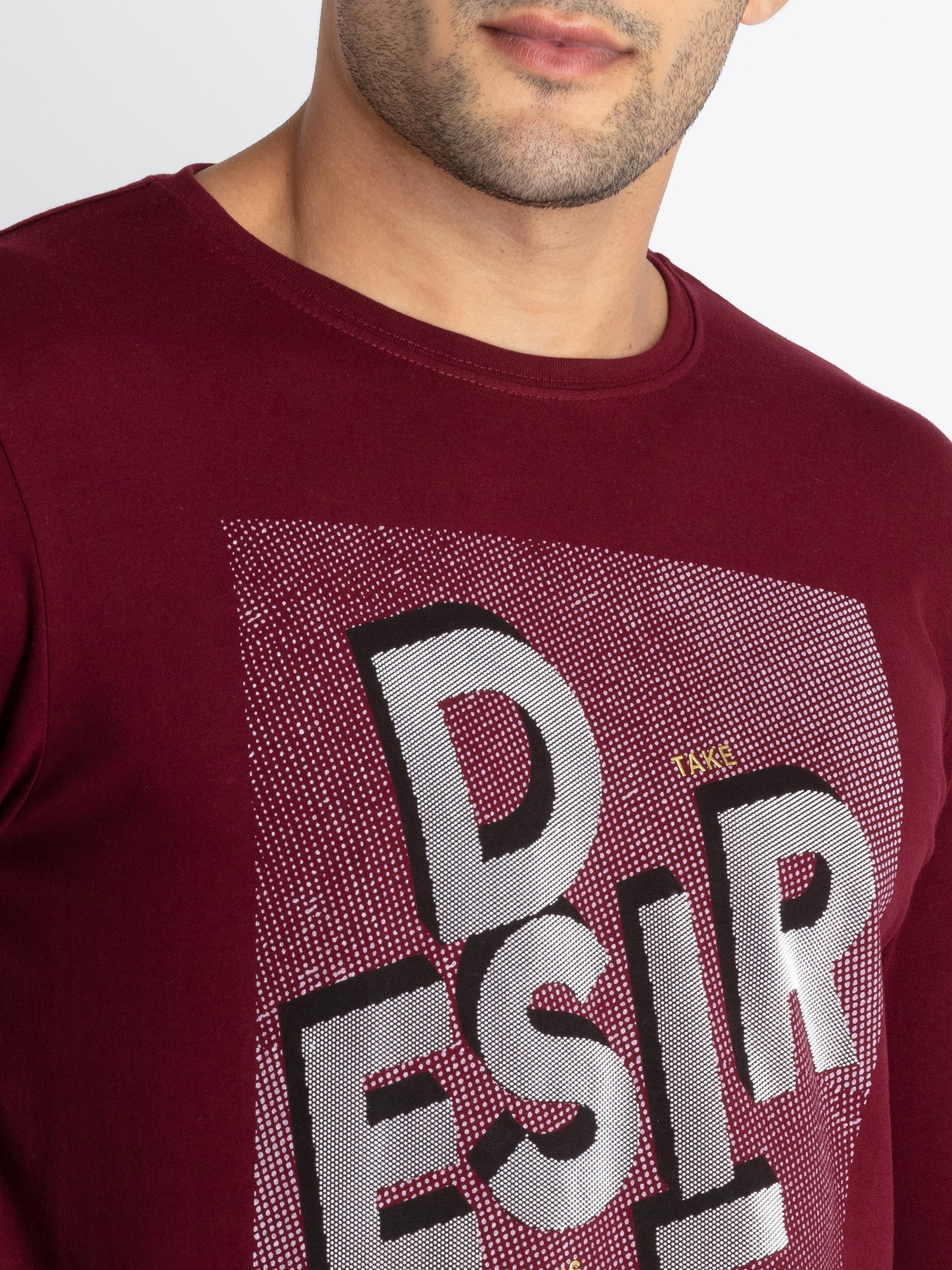 Mens Printed Round Neck T-Shirt