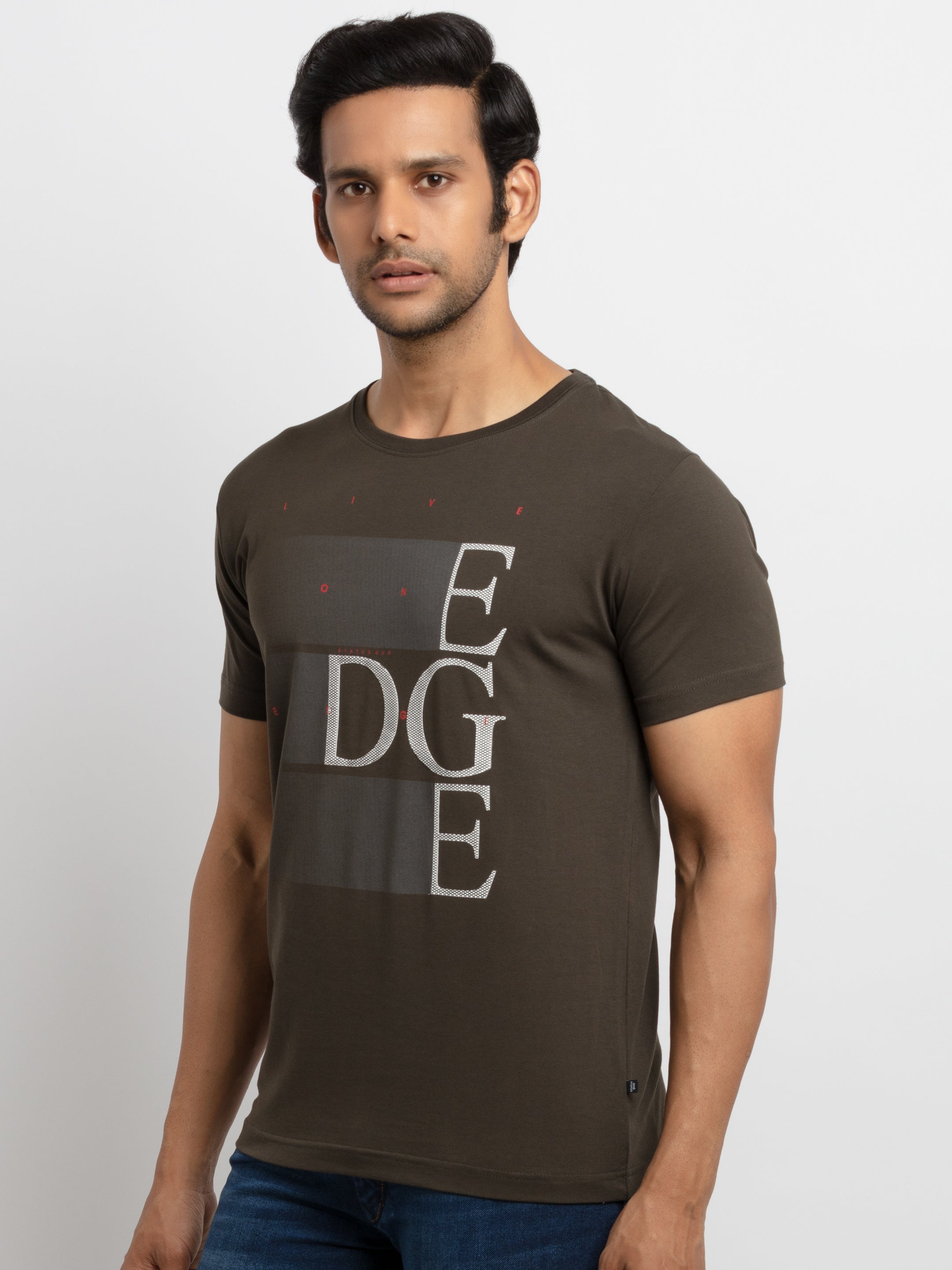 Mens Printed Round Neck T-shirt