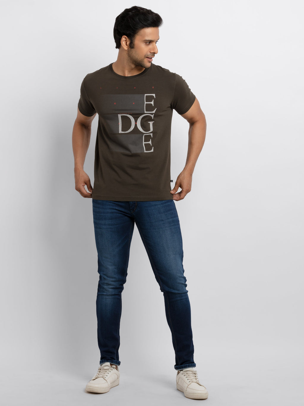 Mens Printed Round Neck T-shirt