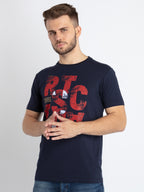 Mens Printed Round Neck T-Shirt