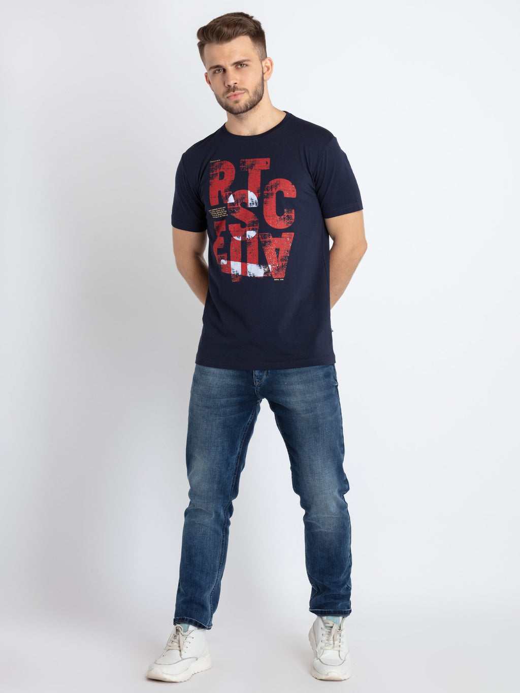 Mens Printed Round Neck T-Shirt