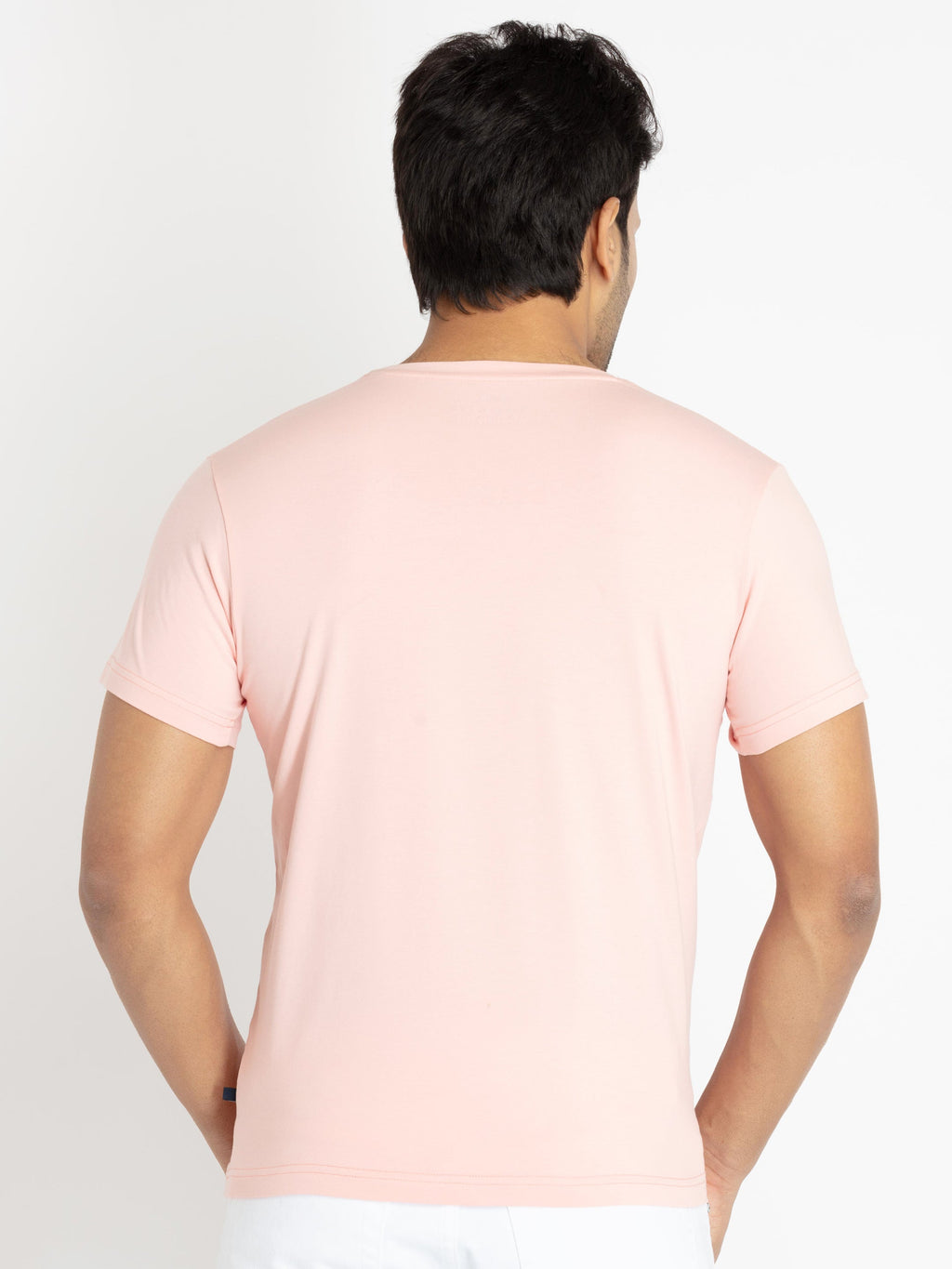 Mens Front Printed Round Neck T-shirt