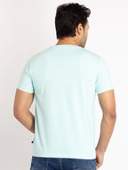 Mens Front Printed Round Neck T-shirt