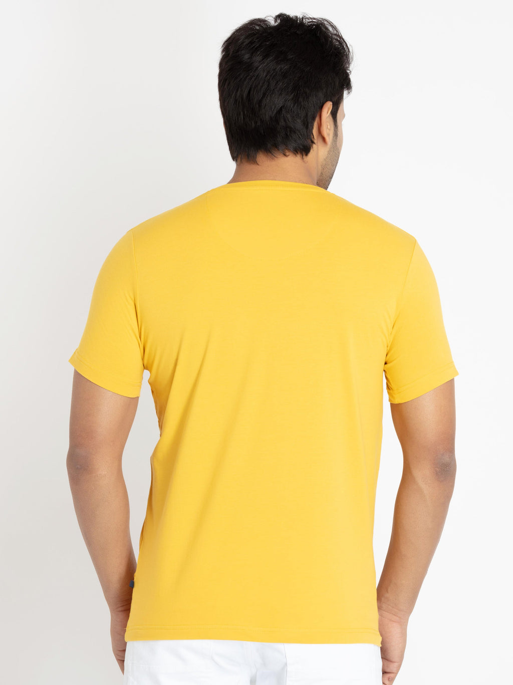 Mens Front Printed Round Neck T-shirt