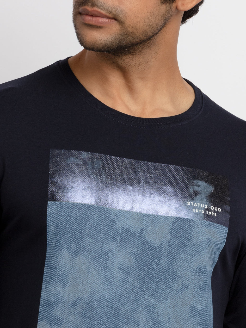 Mens Printed Round Neck Tshirt