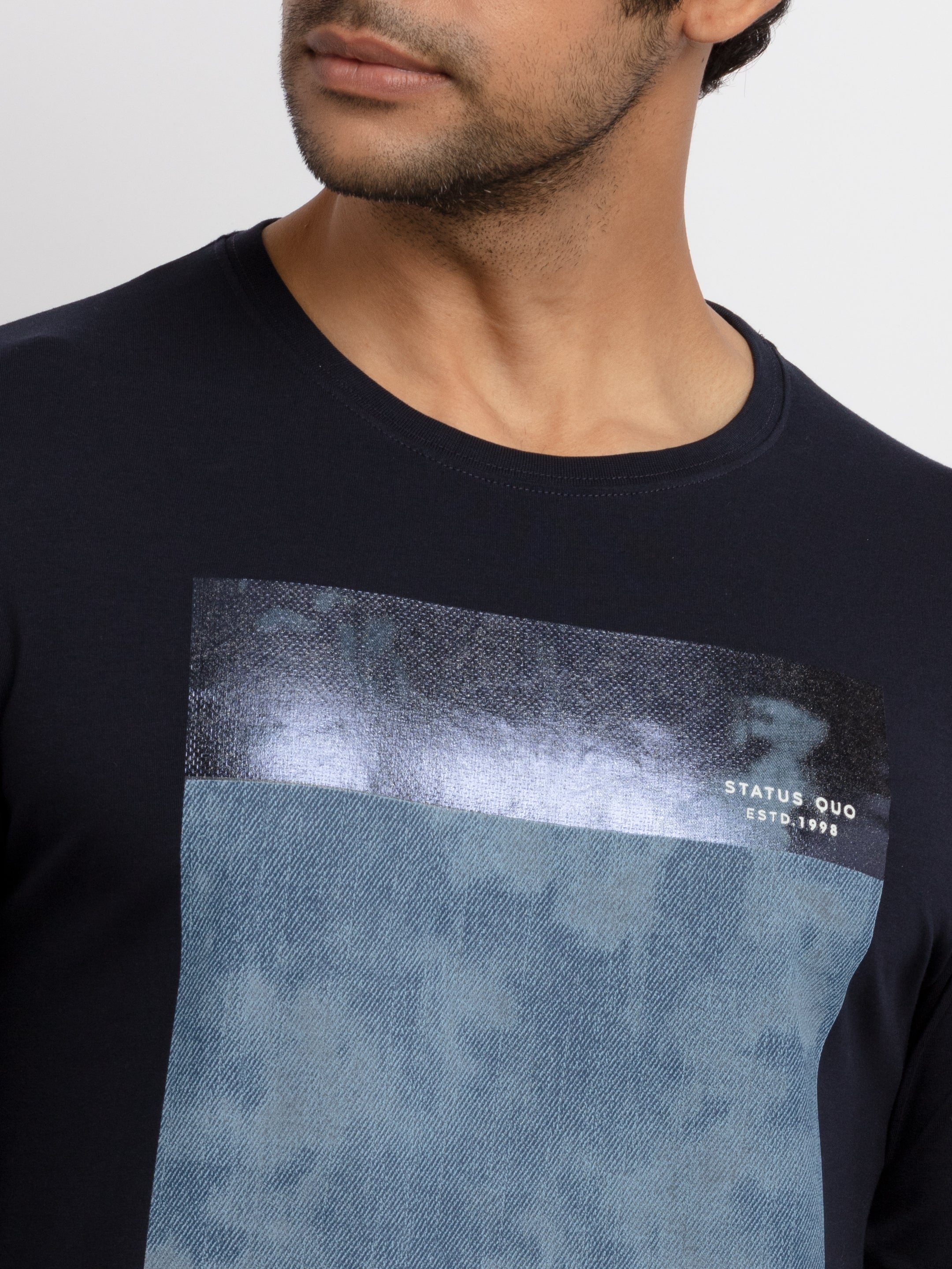 Mens Printed Round Neck Tshirt