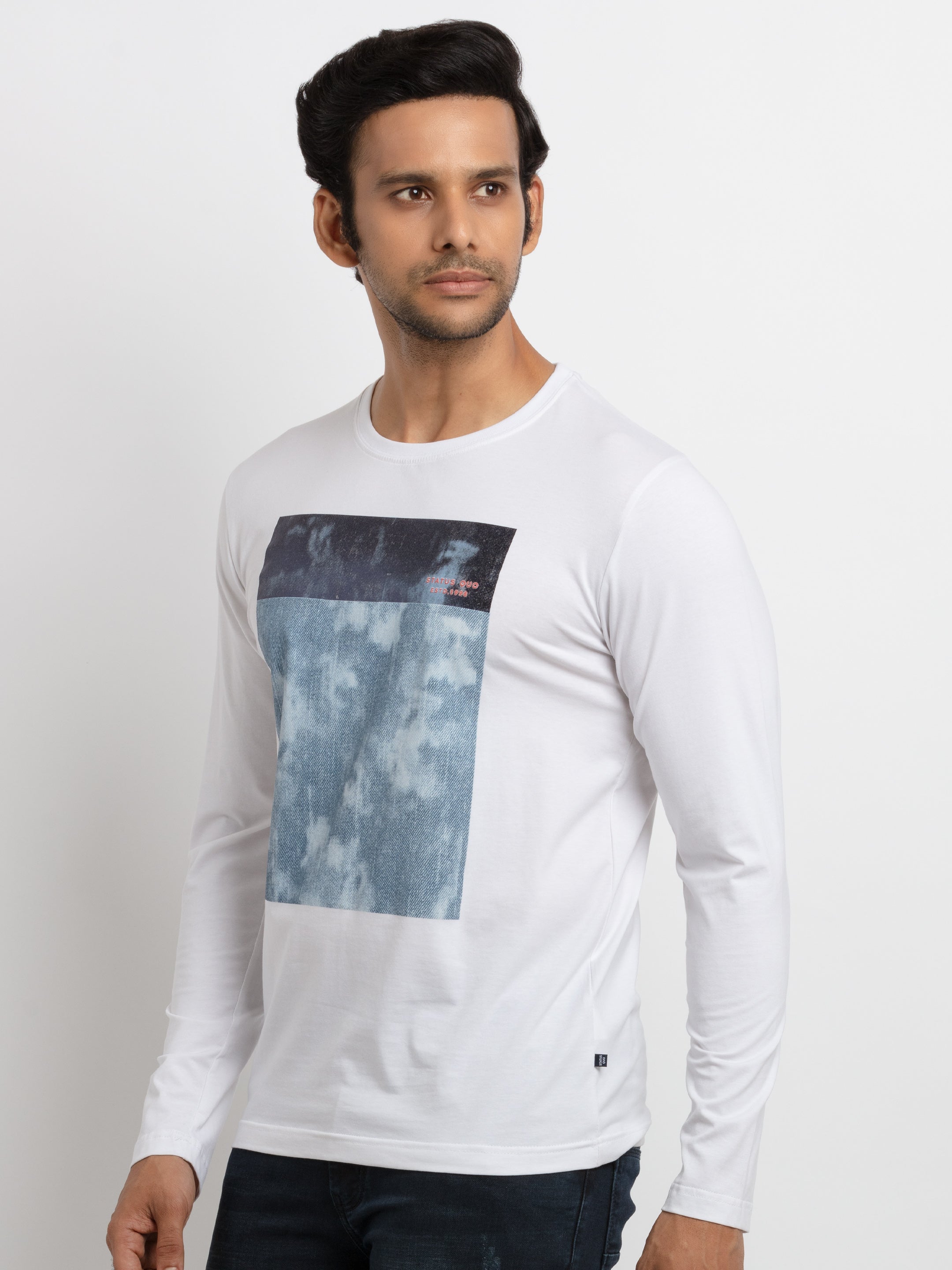 Mens Printed Full Sleeves T-shirt