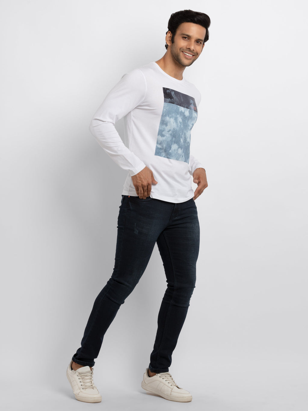 Mens Printed Full Sleeves T-shirt