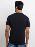 Mens Printed  Round Neck T-shirt