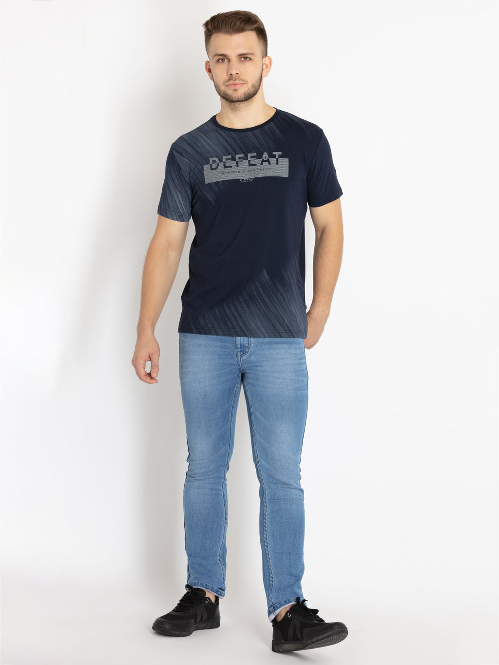 Mens Printed Round Neck T-shirt