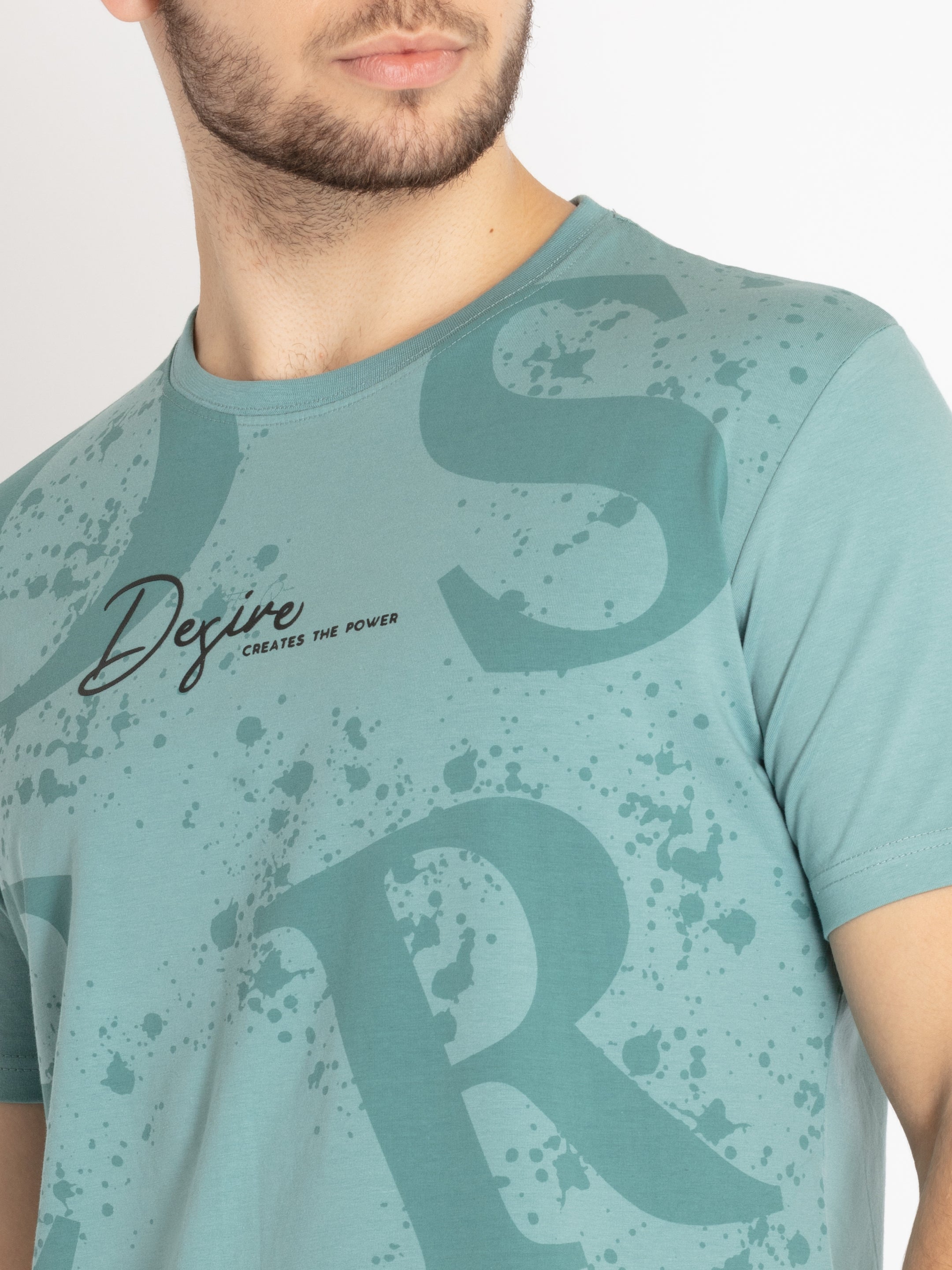Mens Printed Round Neck T-shirt