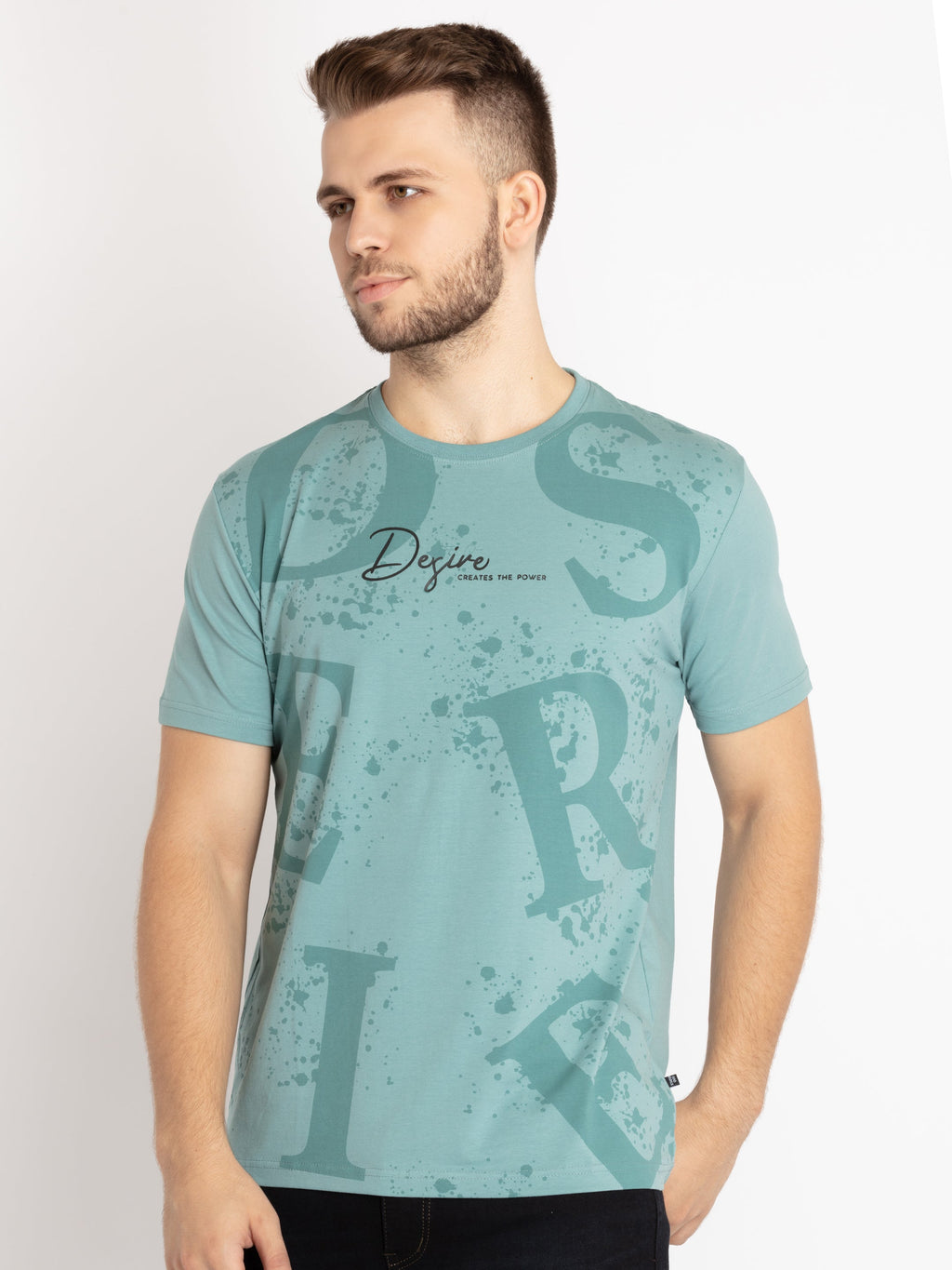 Mens Printed Round Neck T-shirt
